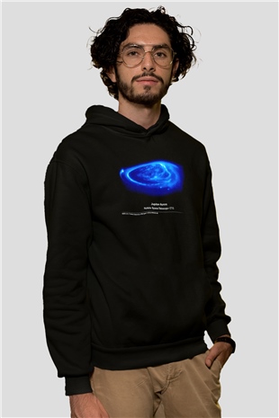 Jüpiter Siyah Unisex Kapüşonlu Sweatshirt