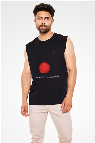 Jüpiter Siyah Unisex Kolsuz Tişört