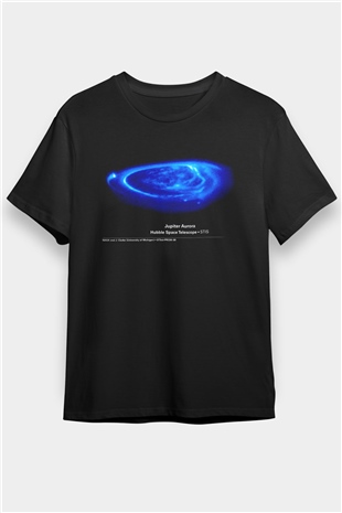 Jüpiter Siyah Unisex Tişört T-Shirt - TişörtFabrikası