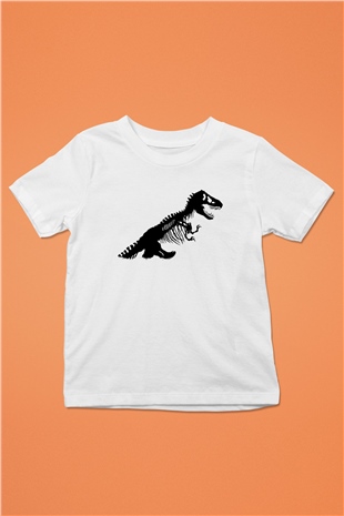 Jurassic Park Baskılı Beyaz Unisex Çocuk Tişört