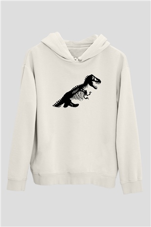 Jurassic Park Beyaz Unisex Hoodie