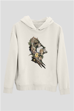 Jurassic Park Beyaz Unisex Hoodie