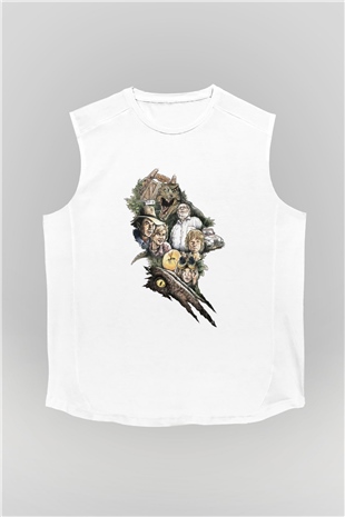 Jurassic Park Beyaz Unisex Kolsuz Tişört