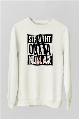 Jurassic Park Beyaz Unisex Sweatshirt