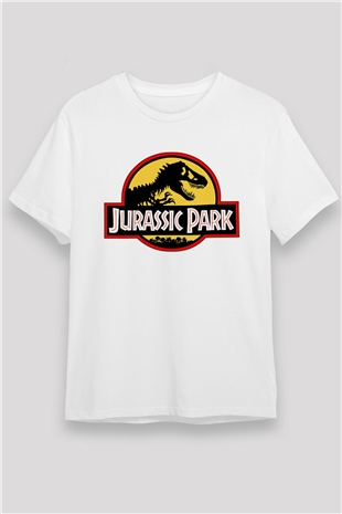 Jurassic Park Beyaz Unisex Tişört T-Shirt