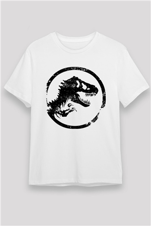 Jurassic Park Beyaz Unisex Tişört T-Shirt