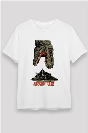 Jurassic Park Beyaz Unisex Tişört T-Shirt