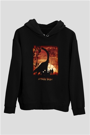Jurassic Park Siyah Unisex Hoodie