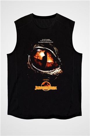 Jurassic Park Siyah Unisex Kolsuz Tişört