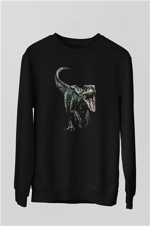 Jurassic Park Siyah Unisex Sweatshirt