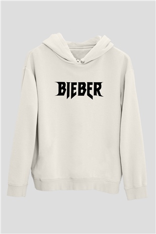 Justin Bieber Beyaz Unisex Kapşonlu Sweatshirt