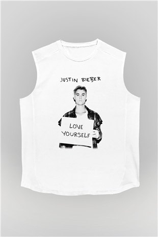 Justin Bieber Beyaz Unisex Kolsuz Tişört