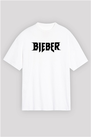 Justin Bieber Beyaz Unisex Oversize Tişört T-Shirt