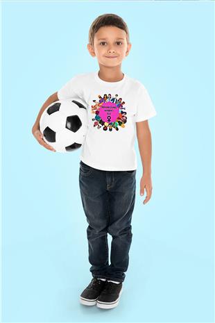 Kadınlar Günü Baskılı Beyaz Unisex Beyaz Çocuk Tişört - Tshirt