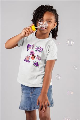 Kadınlar Günü Baskılı Beyaz Unisex Beyaz Çocuk Tişört - Tshirt