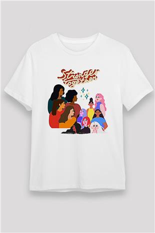 Kadınlar Günü Baskılı Unisex Beyaz Tişört - Tshirt