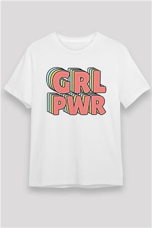 Kadınlar Günü Baskılı Unisex Beyaz Tişört - Tshirt