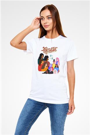 Kadınlar Günü Baskılı Unisex Beyaz Tişört - Tshirt