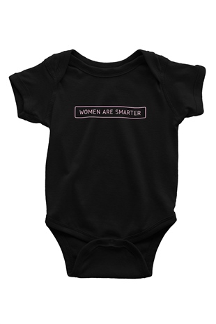 Kadınlar Günü Baskılı Unisex Siyah Bebek Body - Zıbın