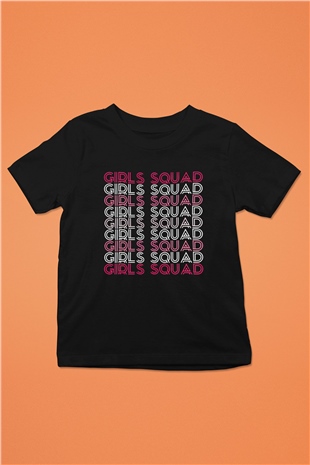 Kadınlar Günü Baskılı Unisex Siyah Çocuk Tişört - Tshirt
