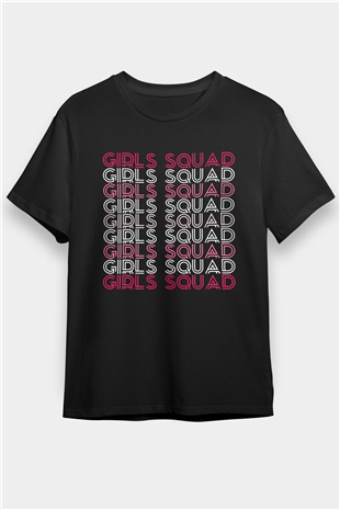 Kadınlar Günü Baskılı Unisex Siyah Tişört - Tshirt