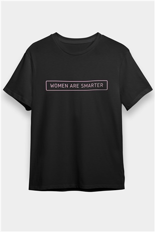 Kadınlar Günü Baskılı Unisex Siyah Tişört - Tshirt