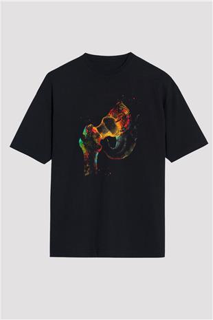 Kalça Eklemi Baskılı Unisex Oversize Tişört - Tshirt