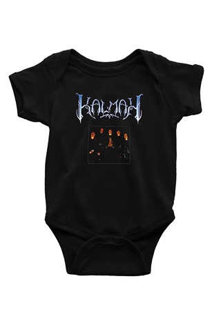 Kalmah Baskılı Unisex Siyah Bebek Body - Zıbın