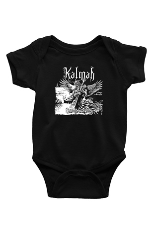 Kalmah Baskılı Unisex Siyah Bebek Body - Zıbın