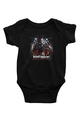 Kamelot Baskılı Unisex Siyah Bebek Body - Zıbın