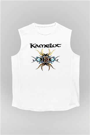 Kamelot Beyaz Unisex Kolsuz Tişört