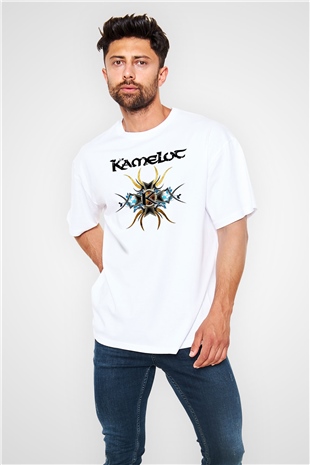 Kamelot Beyaz Oversize Tişört Oversize T-shirt - TişörtFabrikası