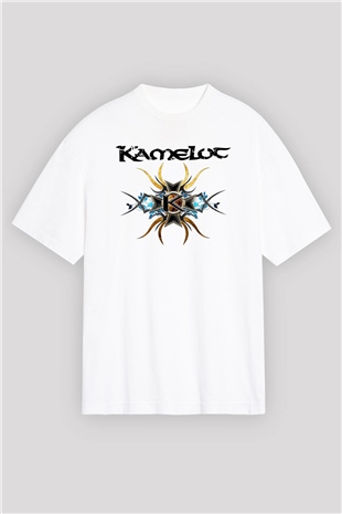 Kamelot Beyaz Oversize Tişört Oversize T-shirt - TişörtFabrikası