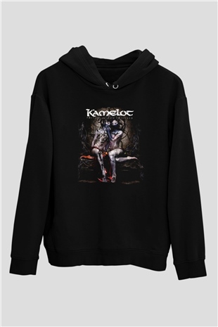 Kamelot Siyah Unisex Kapüşonlu Sweatshirt