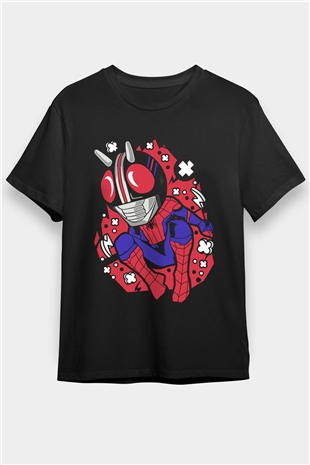 Kamen Spider Baskılı Siyah Unisex Tişört