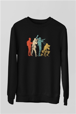 Kameraman Siyah Unisex Sweatshirt