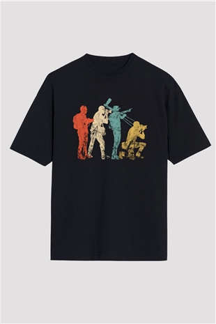 Kameraman Siyah Oversize Tişört Oversize T-shirt - TişörtFabrikası