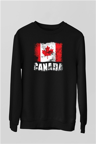 Kanada Siyah Unisex Sweatshirt