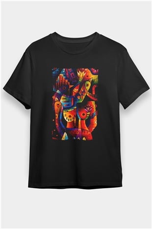 Kanaviçe Siyah Unisex Tişört T-Shirt - TişörtFabrikası