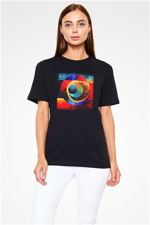 Kanaviçe Siyah Unisex Tişört T-Shirt - TişörtFabrikası
