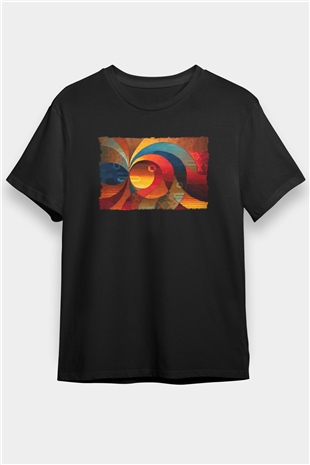 Kanaviçe Siyah Unisex Tişört T-Shirt - TişörtFabrikası