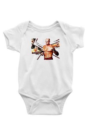 Kane Baskılı Beyaz Unisex Bebek Body - Zıbın