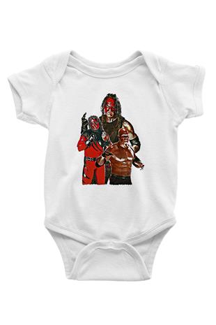 Kane Baskılı Beyaz Unisex Bebek Body - Zıbın