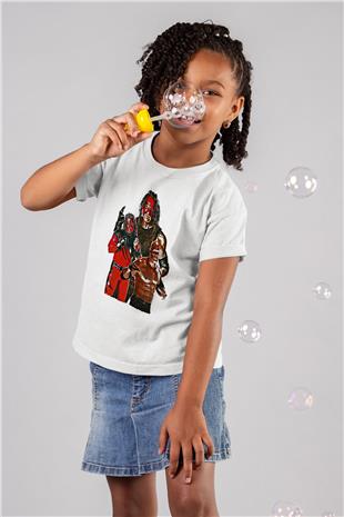 Kane Baskılı Beyaz Unisex Beyaz Çocuk Tişört - Tshirt