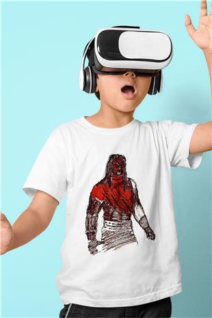 Kane Baskılı Beyaz Unisex Beyaz Çocuk Tişört - Tshirt
