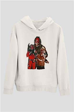 Kane Baskılı Beyaz Unisex Hoodie