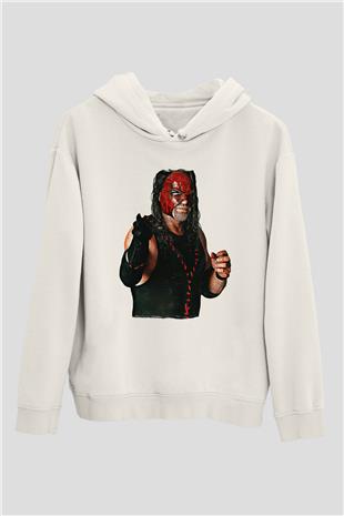 Kane Baskılı Beyaz Unisex Hoodie