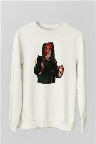 Kane Baskılı Beyaz Unisex Sweatshirt