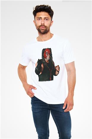 Kane Unisex Baskılı Beyaz Tişört - Tshirt