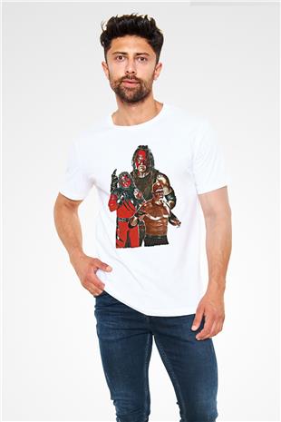 Kane Unisex Baskılı Beyaz Tişört - Tshirt